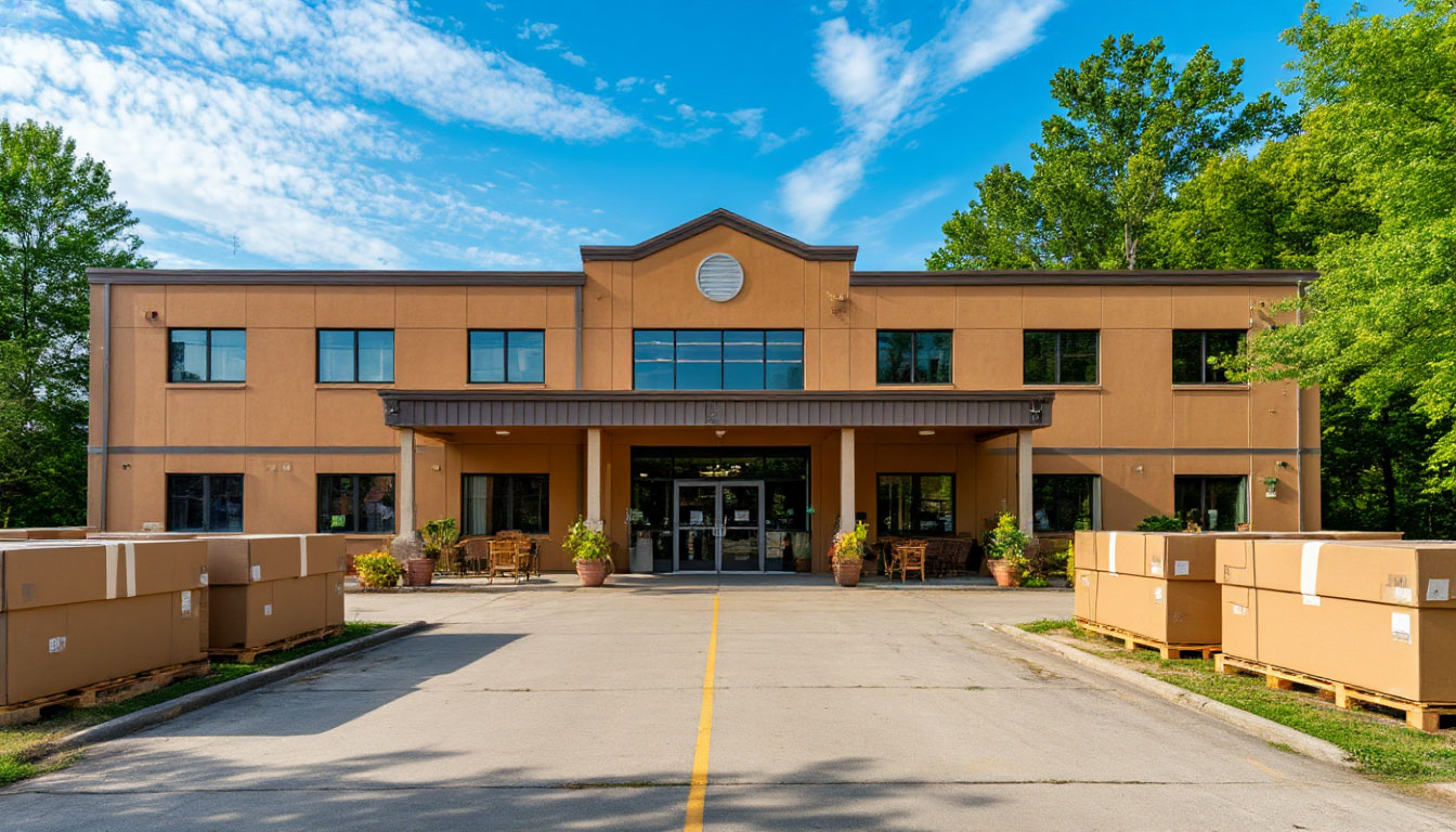 Миниатюра: вид на завод